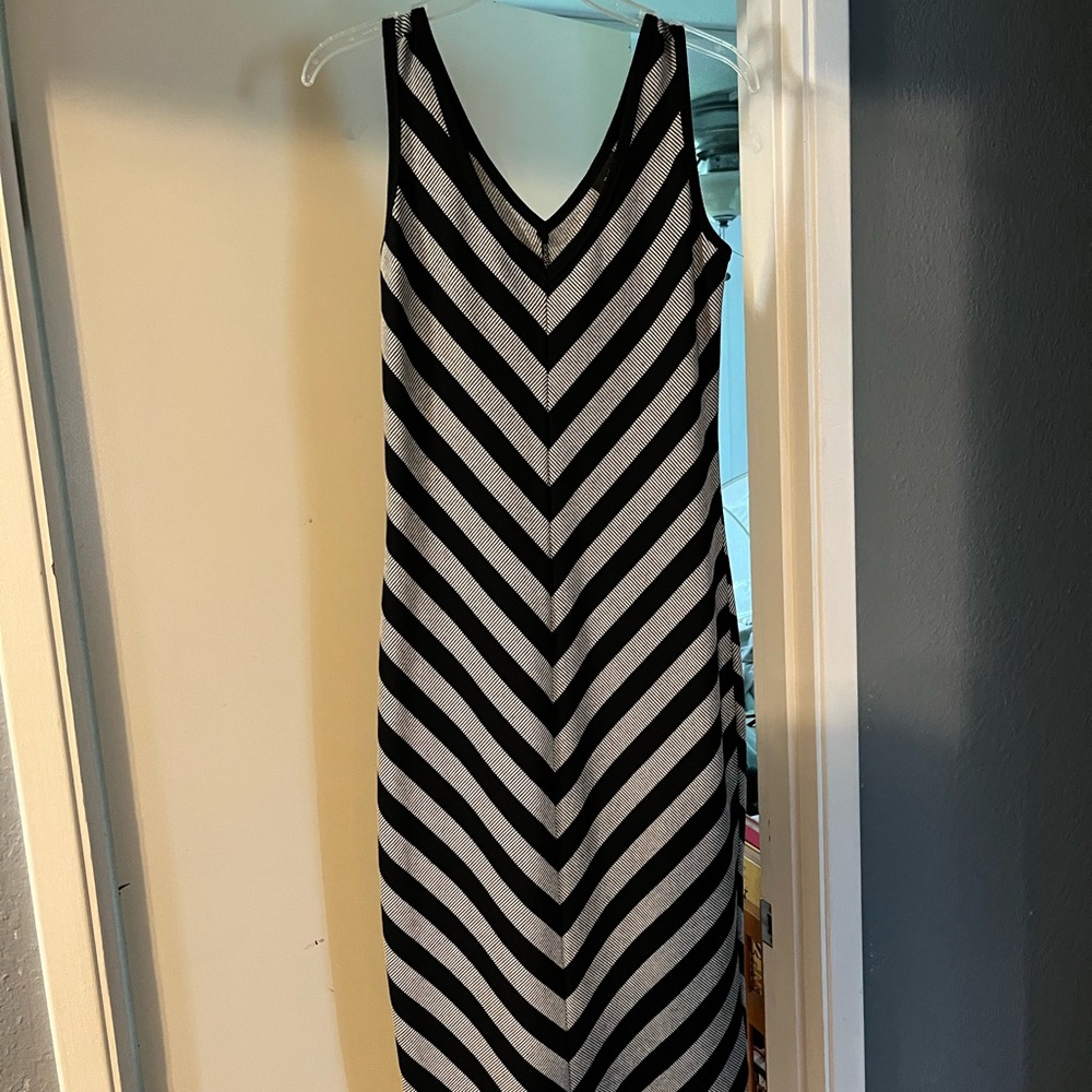 Chevron strip dress. Sturdy material